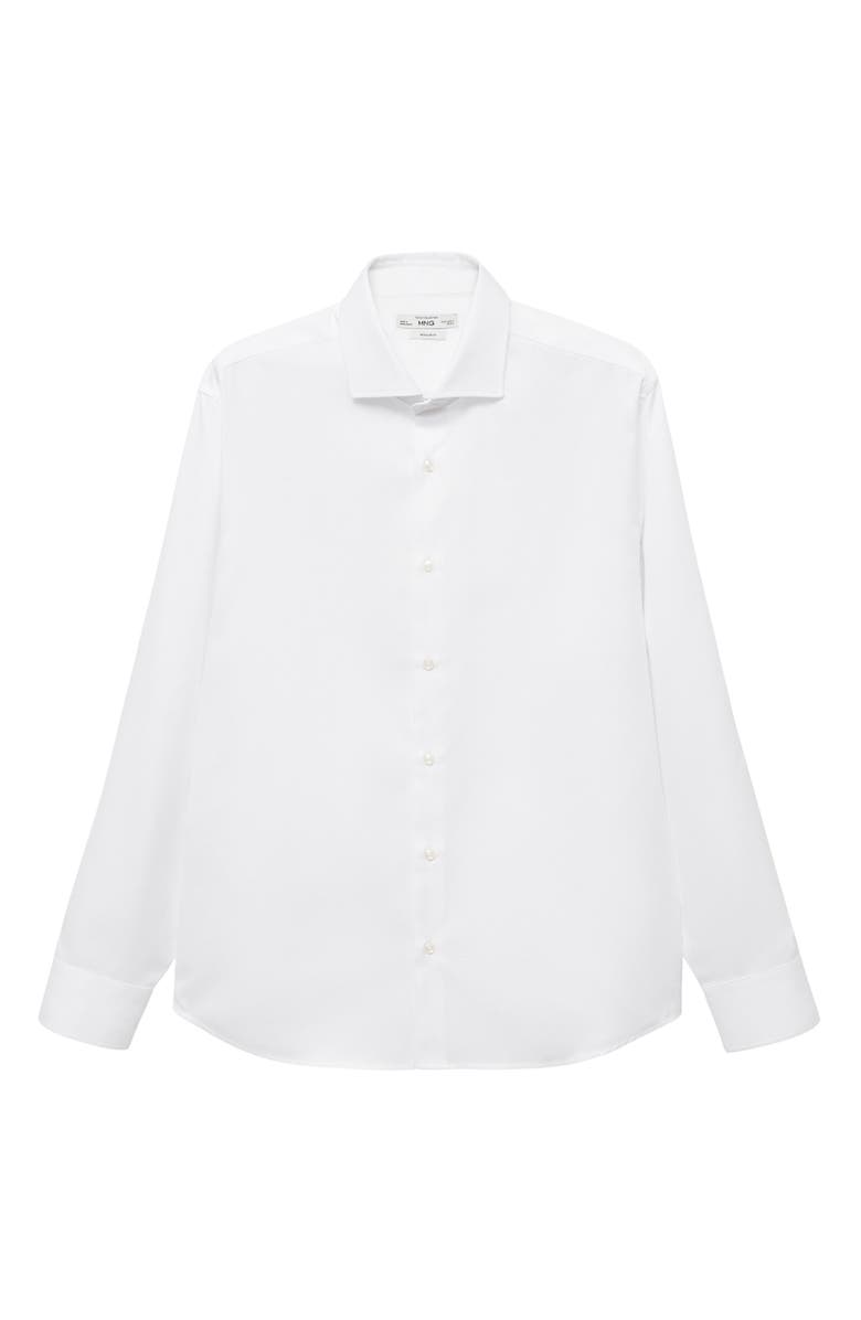 MANGO Slim Fit Cotton Suit Button-Up Shirt, Alternate, color, 