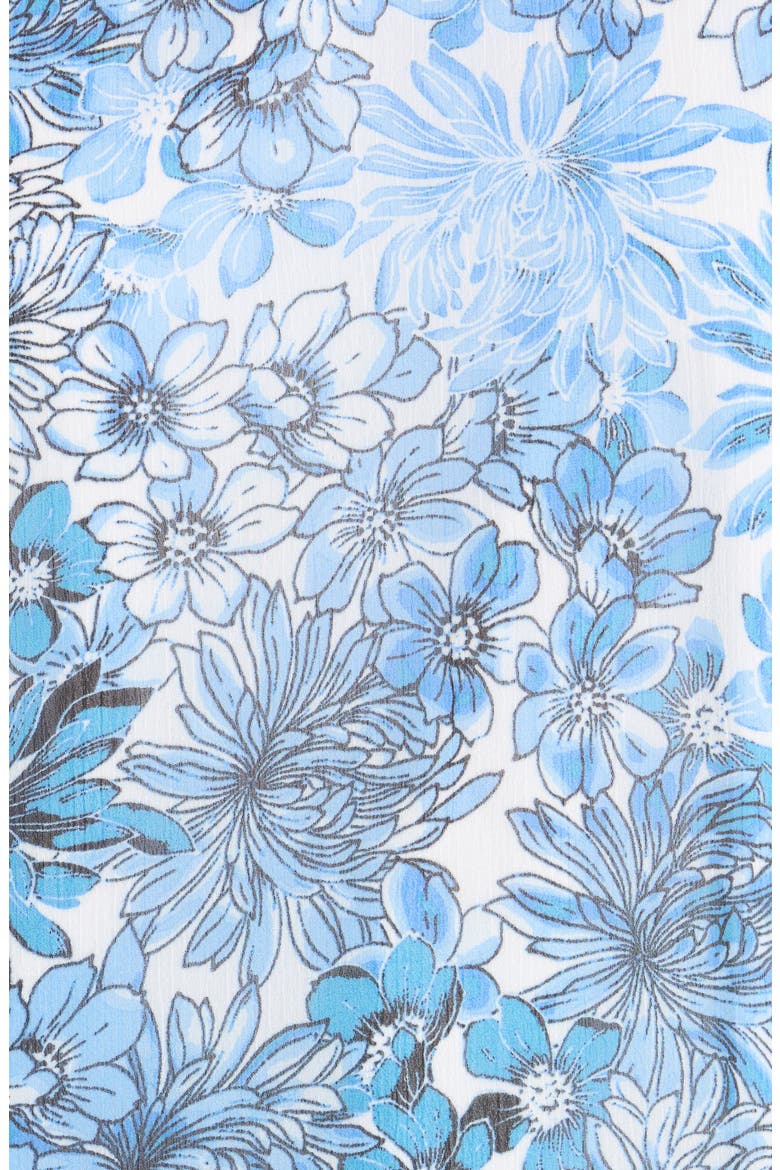 Tierra Endry Ruffle Floral Top, Alternate, color, BLUES