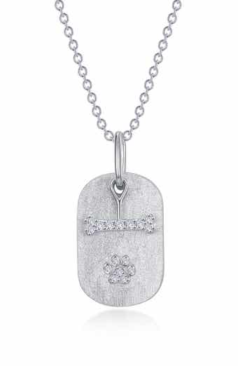 Dog Bone & Paw Pendant Necklace