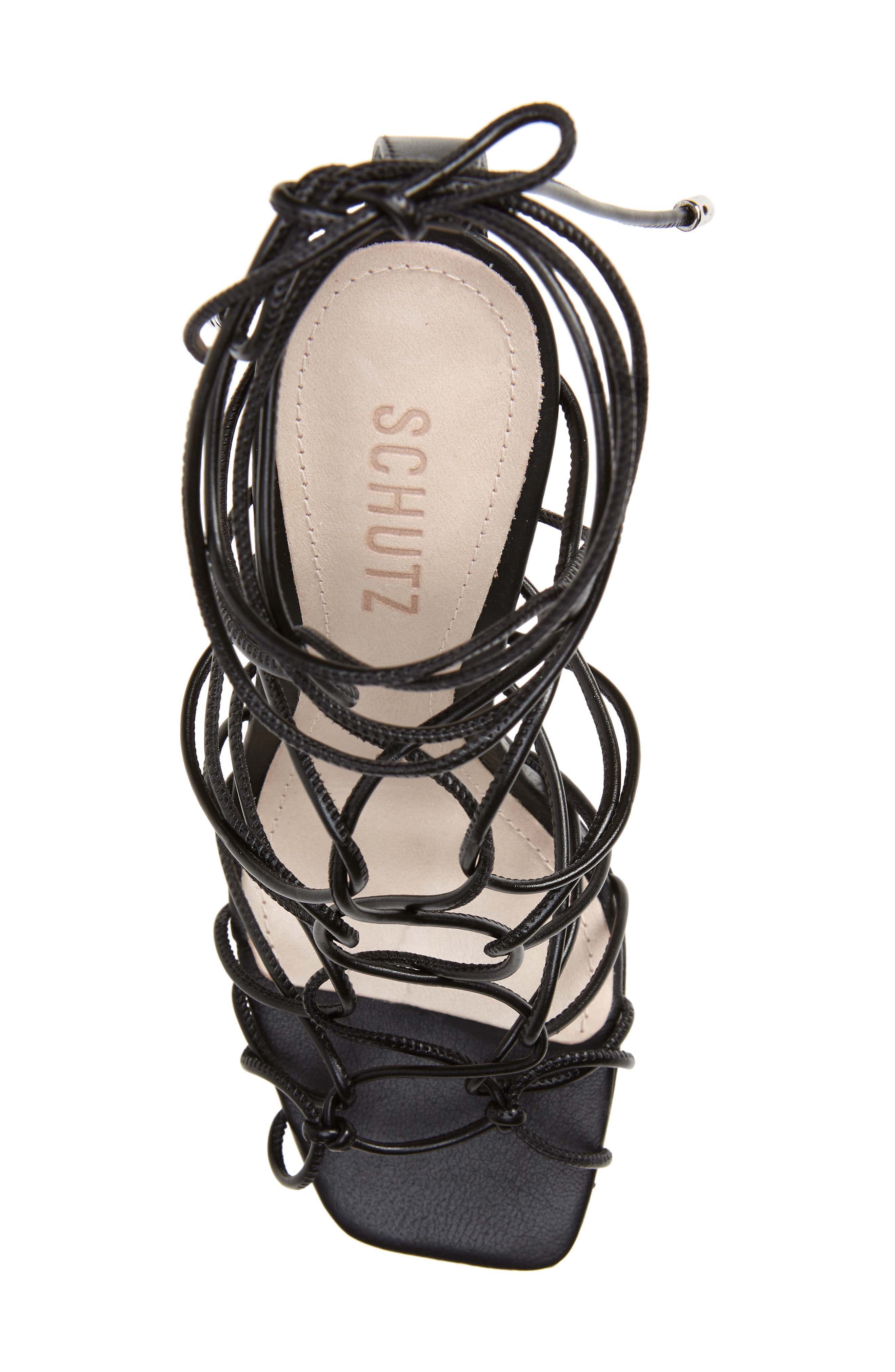 Schutz Heyde Ankle Tie Sandal, Alternate, color, 