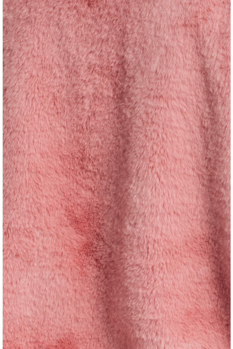 Faux Fur Jacket, Alternate, color, PINK CEDAR