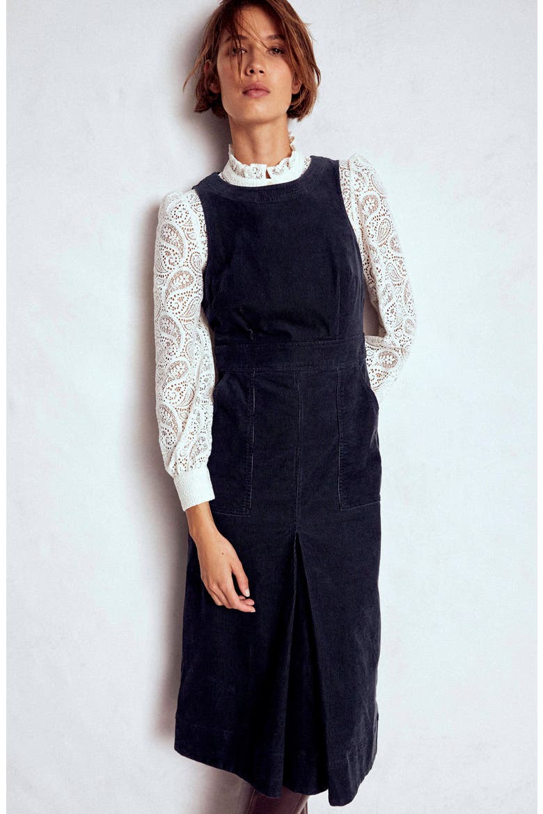 Ula Sleeveless Corduroy Midi Dress, Alternate, color, MIDNIGHT BLUE