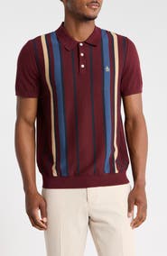 Original Penguin Stripe Cotton Polo Sweater