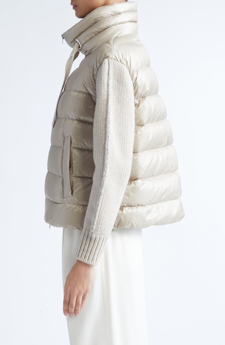 Herno Wool Knit & Ultralight Nylon Puffer Jacket, Alternate, color, Chantilly