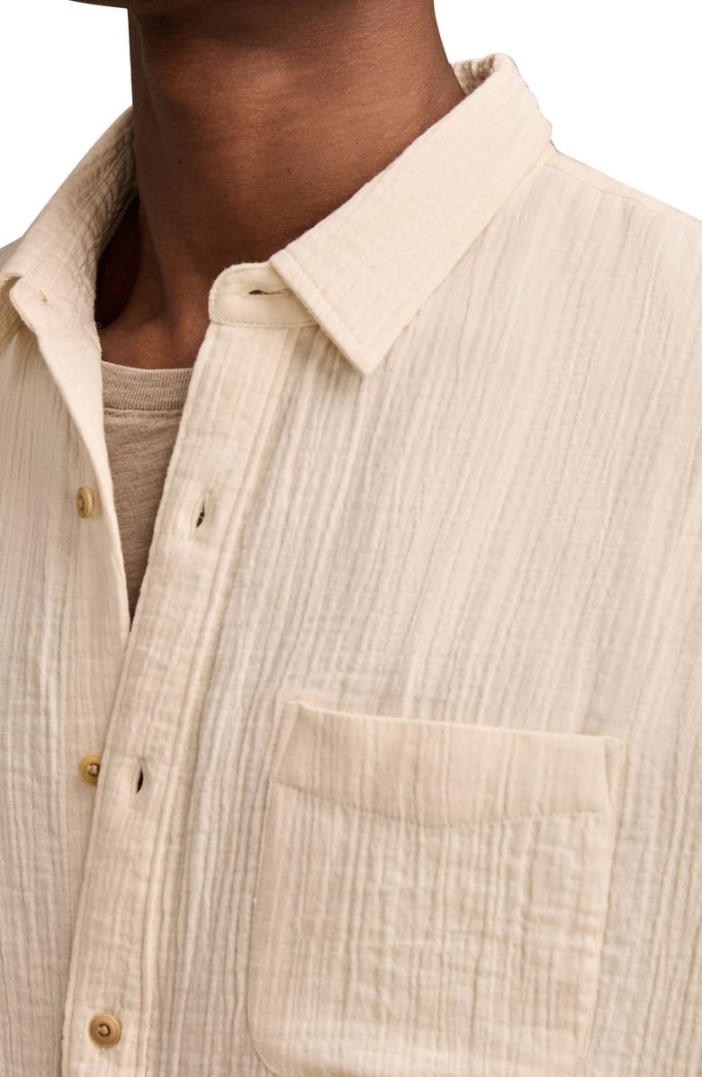 Lucky Brand Short Sleeve Double Gauze Button-Up Shirt, Alternate, color, 