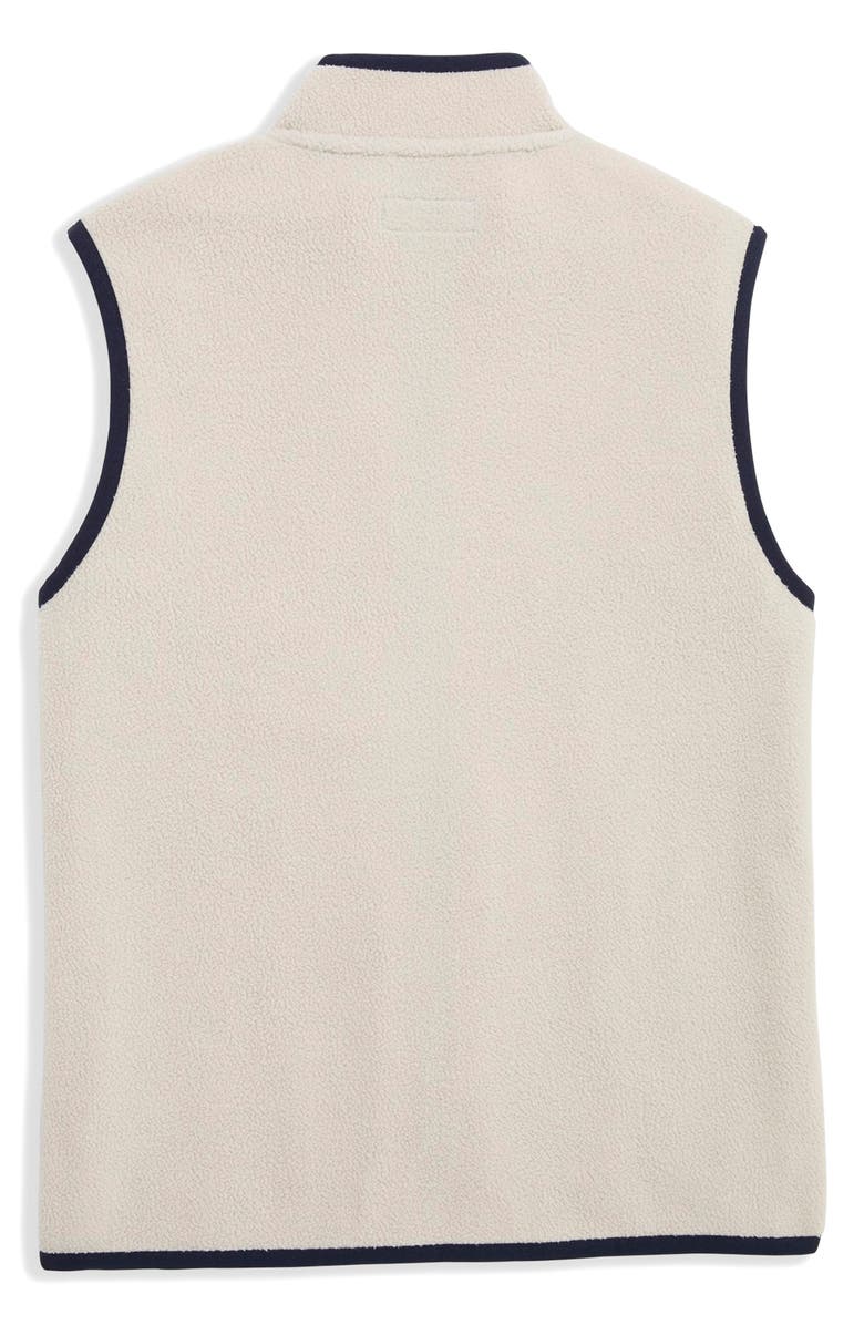 vineyard vines Bonfire Fleece Vest, Alternate, color, Stone