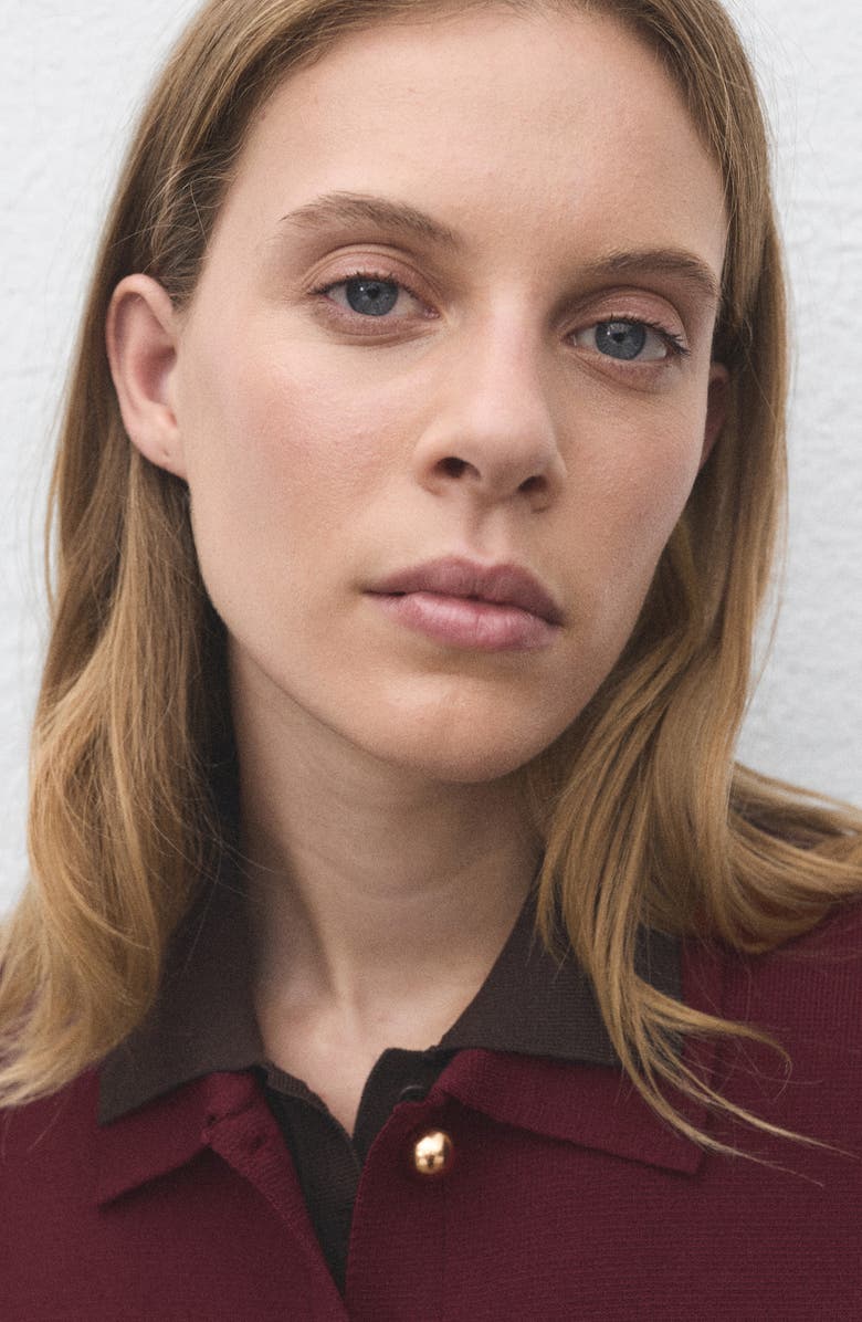 MANGO Knit Jacket, Alternate, color, Wine