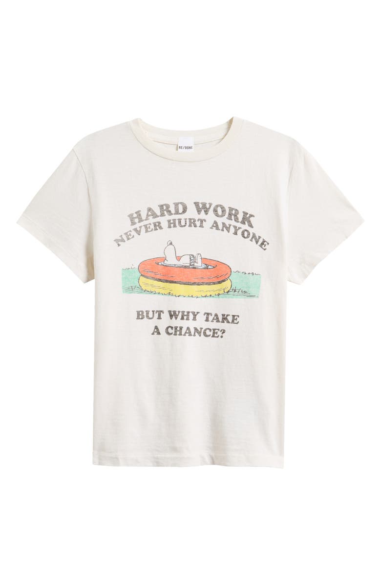 Re/Done Classic Peanuts<sup>®</sup> Snoopy Graphic T-Shirt, Alternate, color, Vintage White