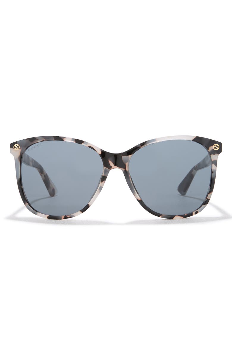 Gucci 58mm Round Sunglasses, Main, color, Havana Grey