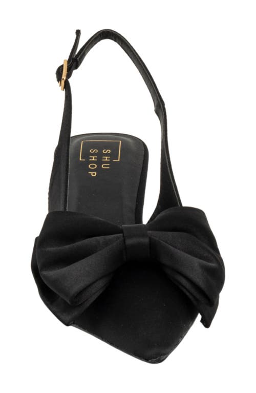 Shushop Nora Slingback Kitten Heel Pump In Black