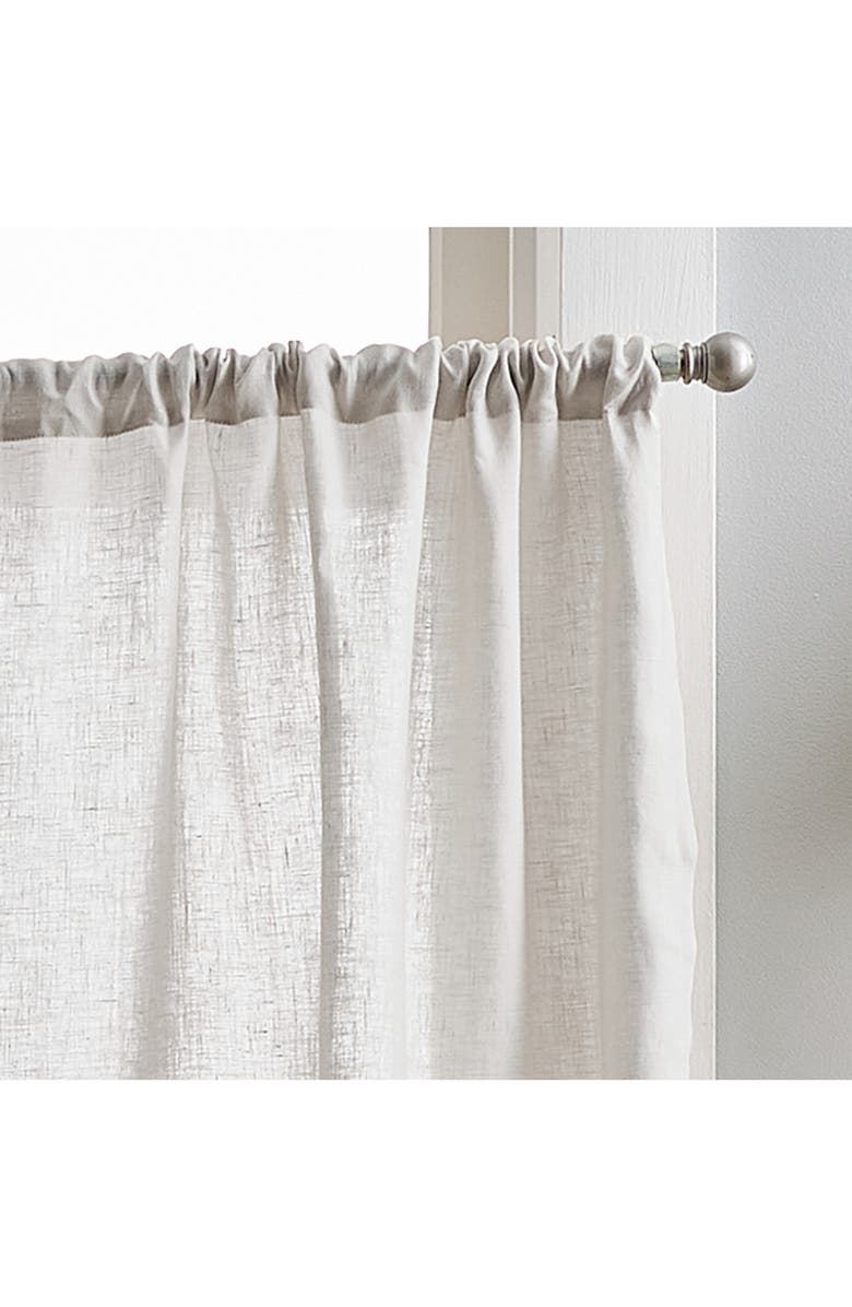 Peri Home Set of 2 Tier Linen Curtain Panels, Alternate, color, Silver