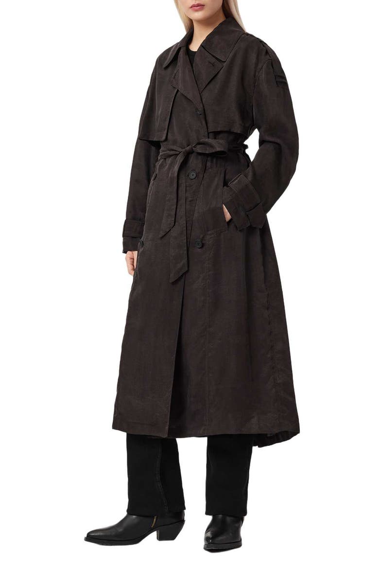 Linnie Trench Coat, Alternate, color, TORTE BROWN
