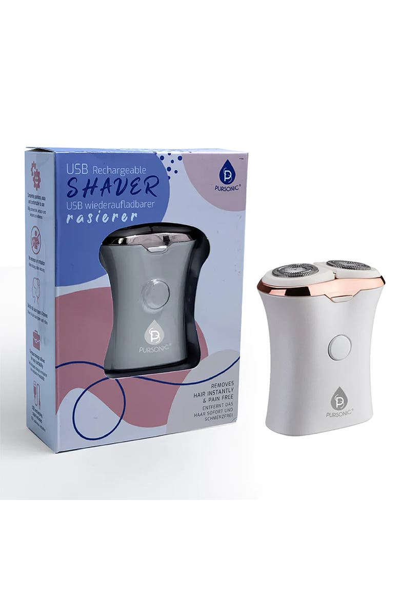Rechargeable USB Ladies Shaver, Alternate, color, White