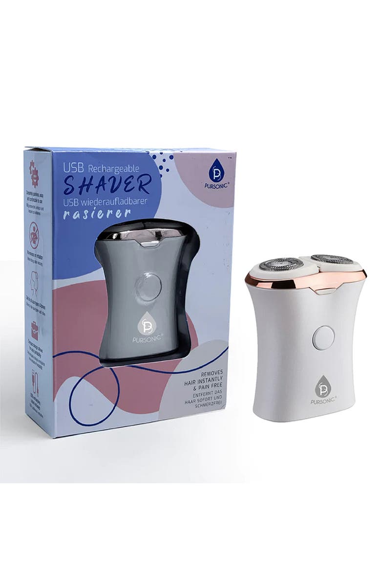 PURSONIC Rechargeable USB Ladies Shaver, Alternate, color, White