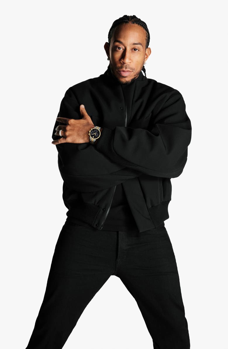 Movado Museum Classic Bracelet Chronograph Watch, 43mm, Alternate, color, Black