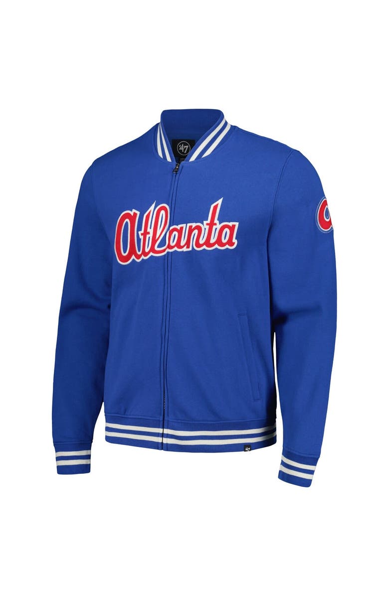 '47 Men's '47 Royal Atlanta Braves Wax Pack Pro Camden Full-Zip Track Jacket, Alternate, color, 