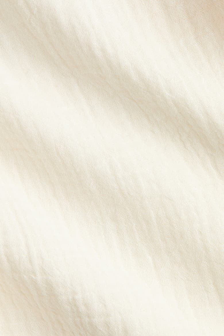 Drawstring-detail Muslin Trousers, Alternate, color, Cream