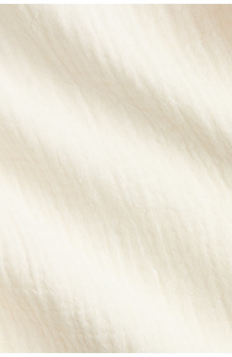 H&M Drawstring-detail Muslin Trousers, Alternate, color, Cream