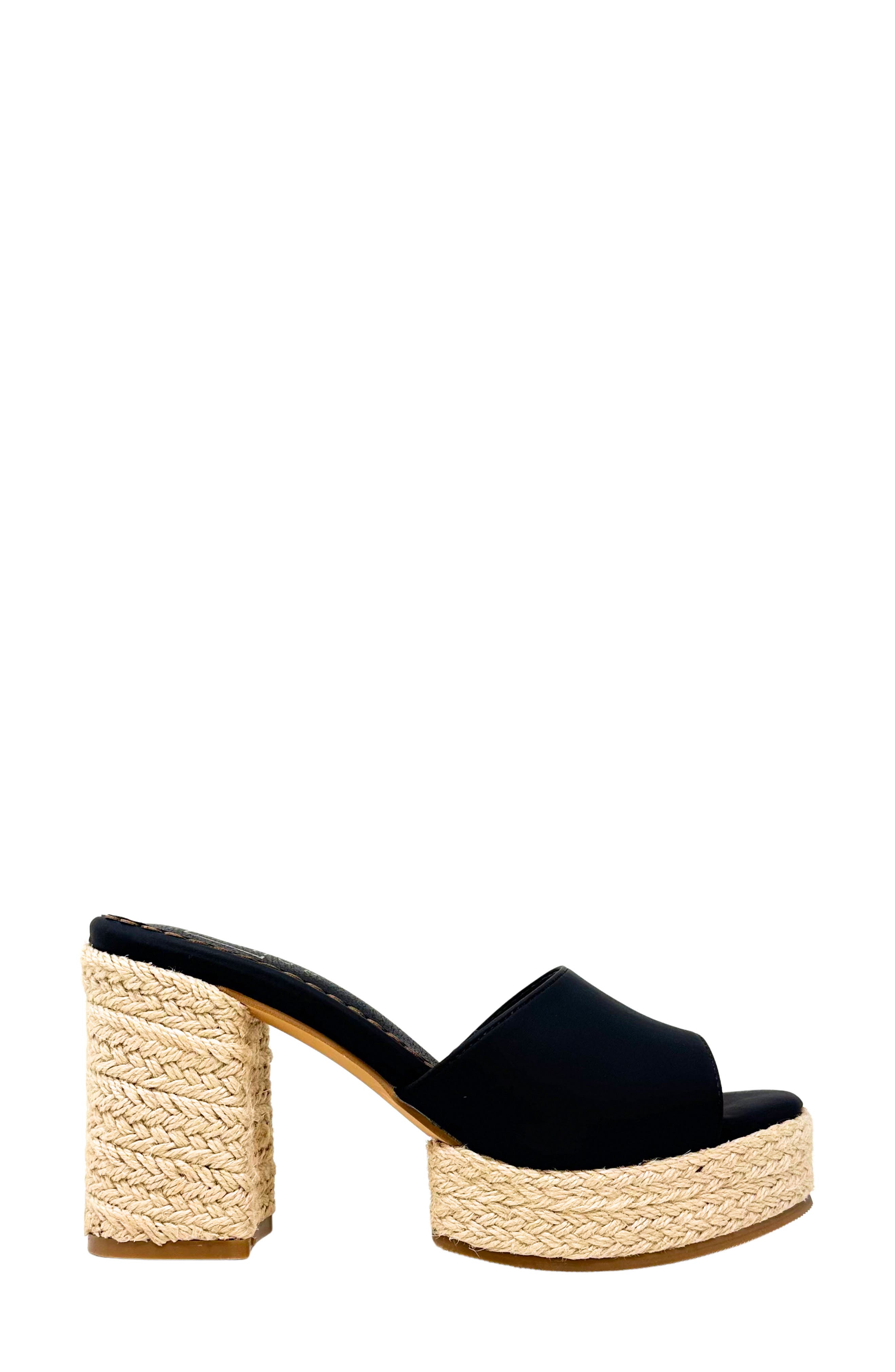 SHUSHOP Elvira Platform Slide Sandal, Alternate, color, Black