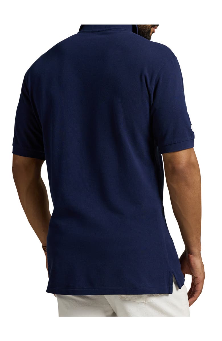 Polo Ralph Lauren Big & Tall Big Pony Mesh Polo Shirt, Alternate, color, Newprt Navy And Whte