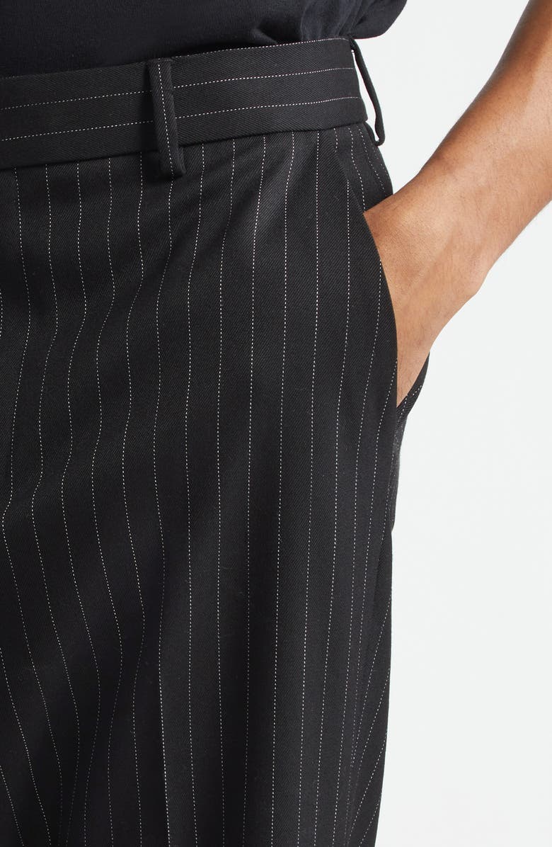 MIDNIGHT RODEO Tailored Flare Leg Trosuers, Alternate, color, Black Pinstripe