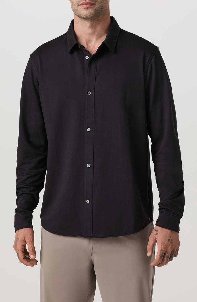 Vuori Classic Fit Oxford Piqué Button-Up Shirt, Main, color, Black