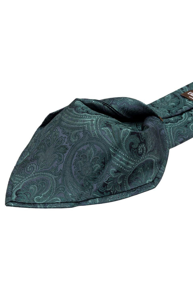 Elizabetta Vienna - Extra Long Silk Jacquard Tie for Men, Alternate, color, Spruce Green