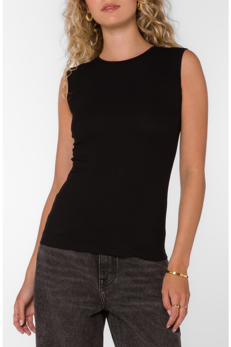 Yuki Rib Knit Tank, Main, color, BLACK