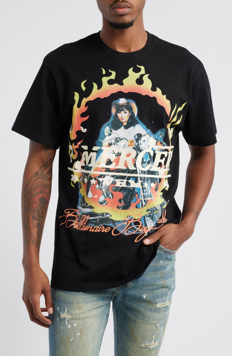 Billionaire Boys Club Oversize Mercer Motorcycle Graphic T-Shirt, Main, color,