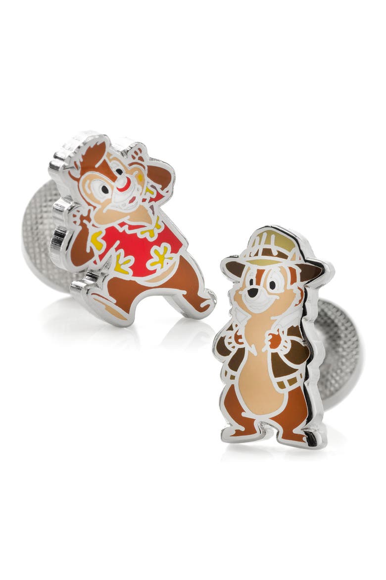 Chip & Dale Cuff Links, Main, color, SILVER MULTI