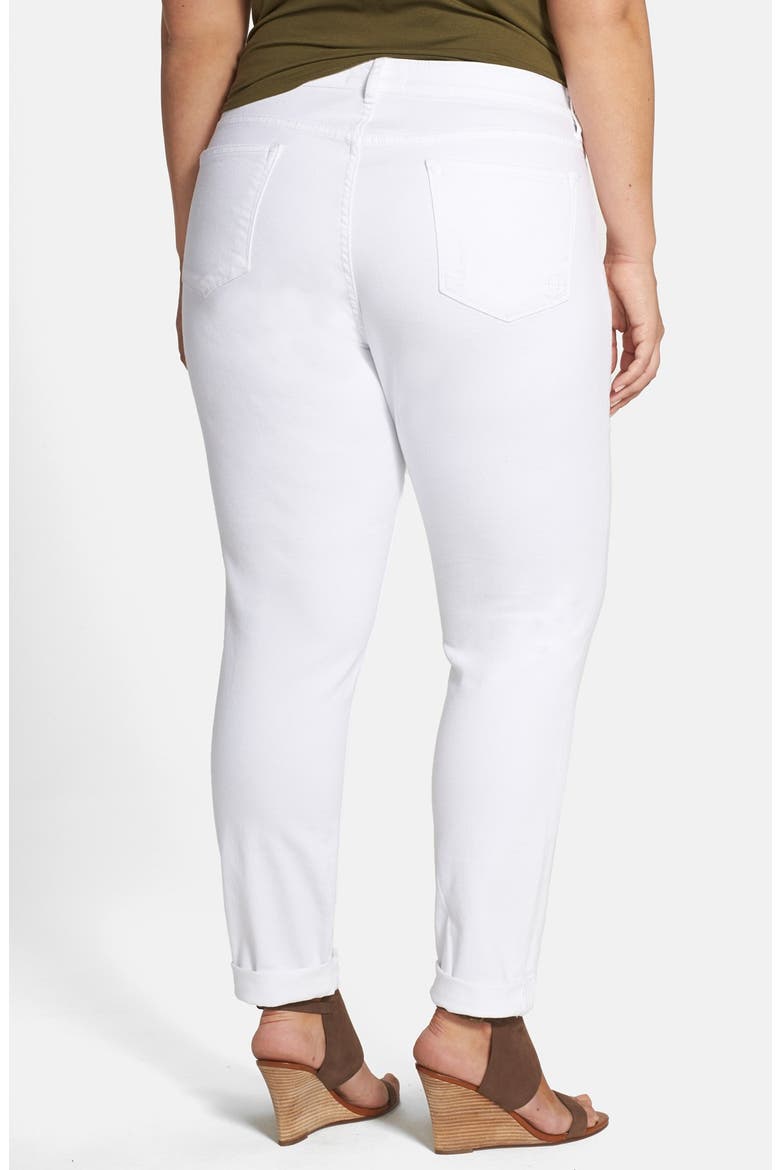 'Glory' Stretch Boyfriend Slim Jeans, Alternate, color, OPTIC WHITE