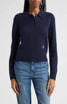 Cashmere & Wool Polo Sweater