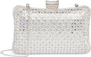 ALESSIA BIANCHI Rhinestone Embellished Metallic Clutch