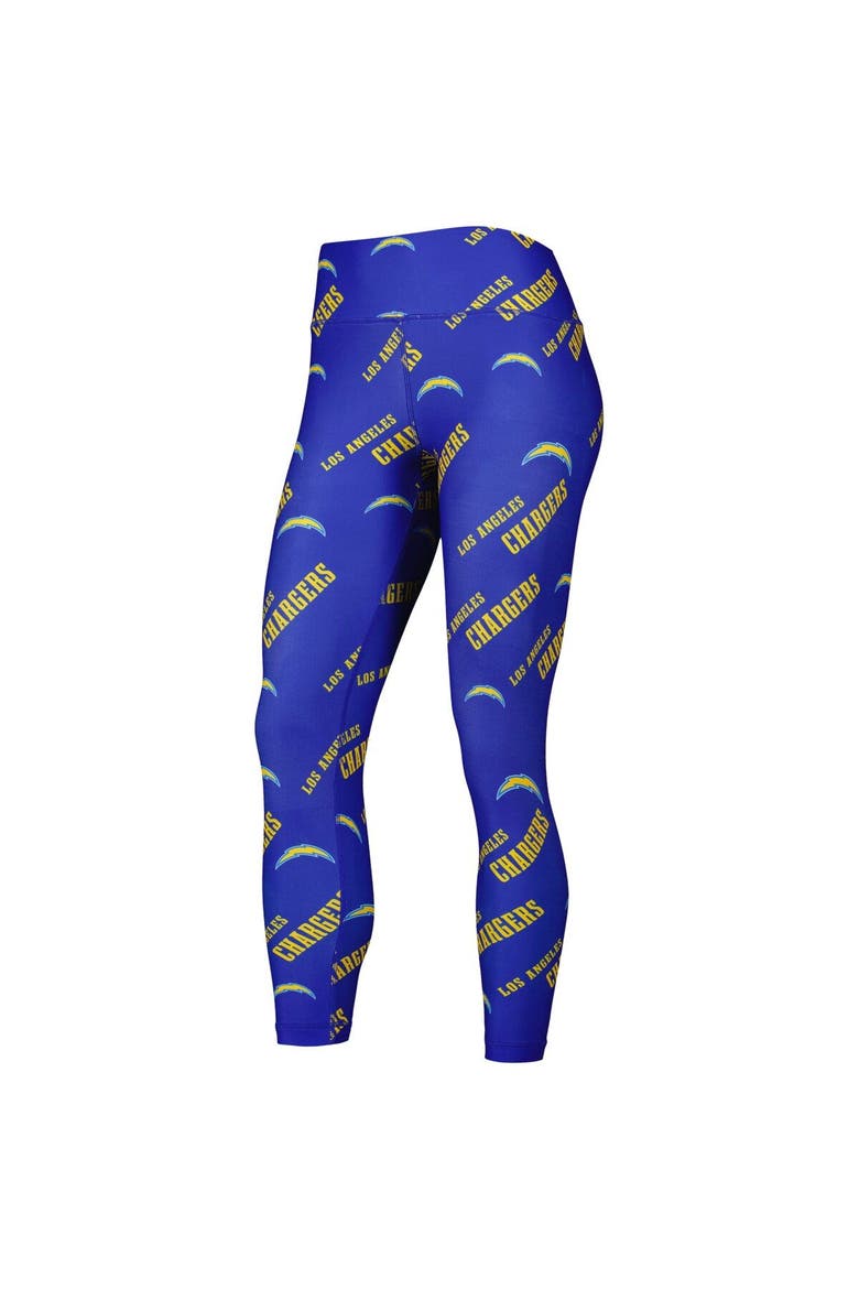 Women's Concepts Sport Royal Los Angeles Chargers Breakthrough Allover Print Lounge Leggings, Alternate, color, Royal