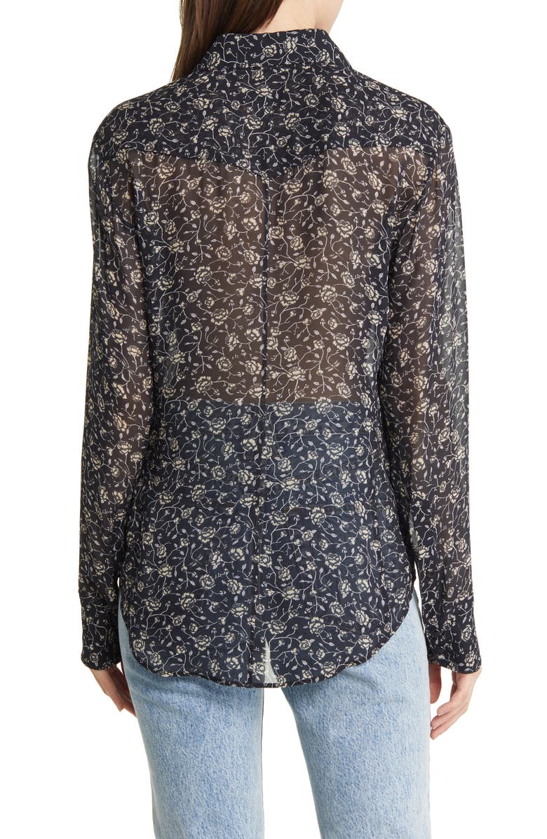 rag & bone Farren Floral Button-Up Shirt, Alternate, color,