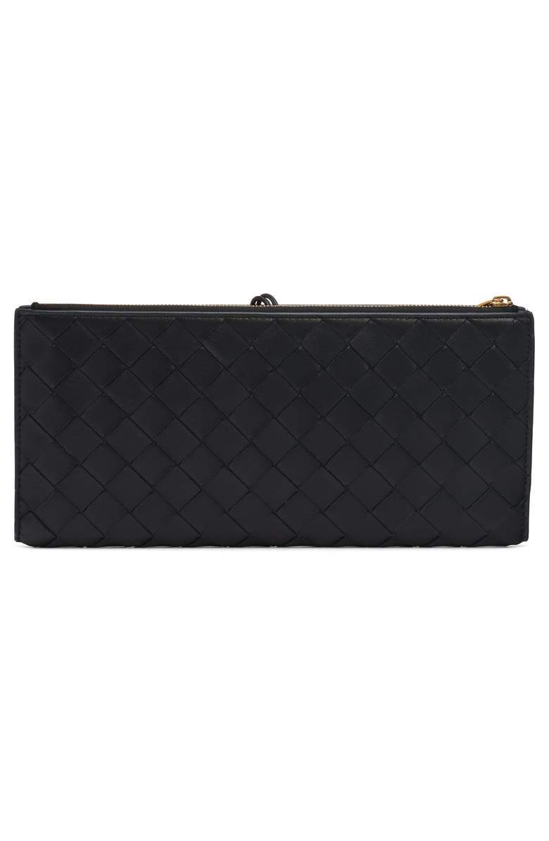 Bottega Veneta Intrecciato Leather Bifold Wallet, Alternate, color, Black Brass