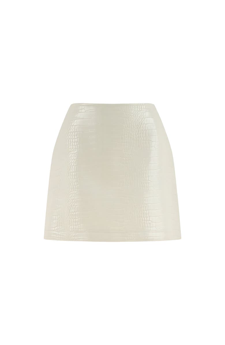 Nocturne Faux Leather Mini Skirt, Alternate, color, 