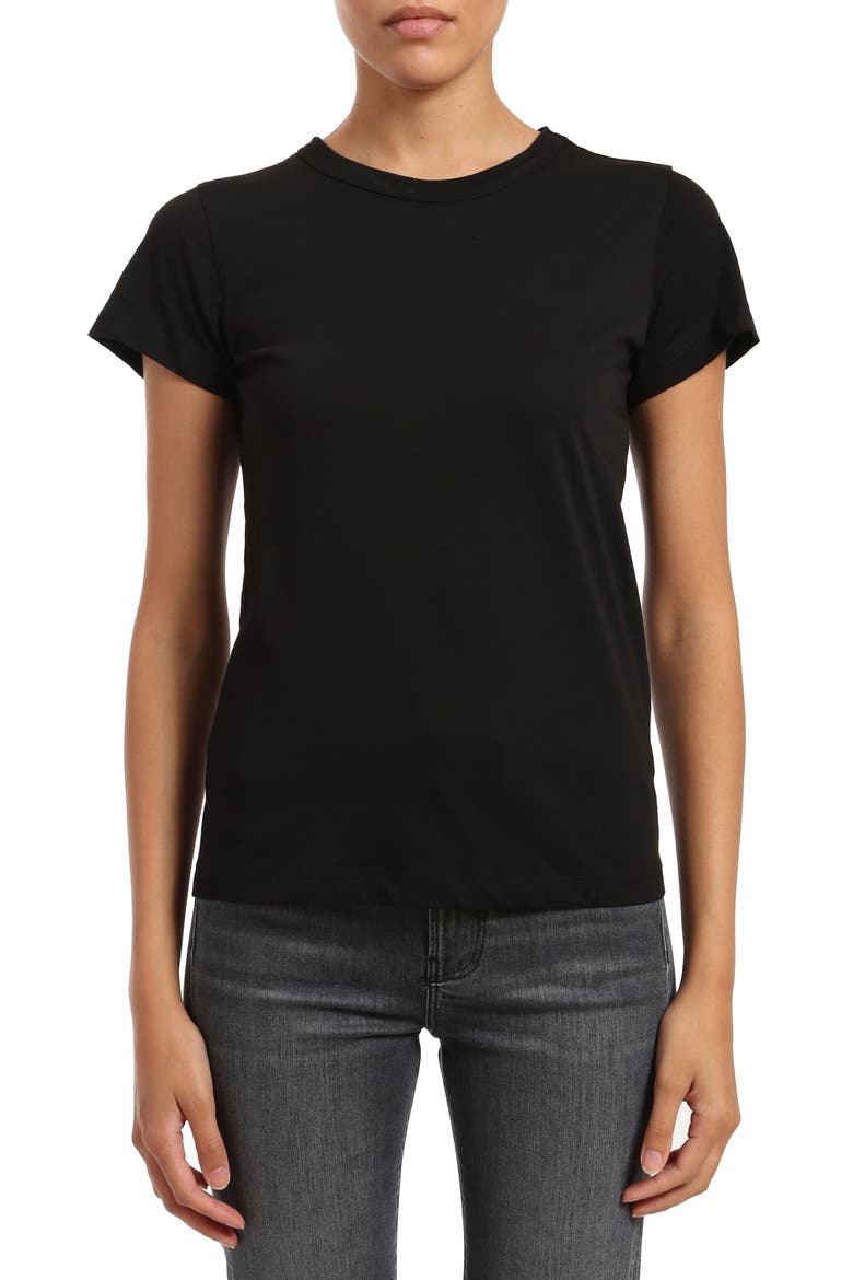 Slim Fit Cotton Slub T-Shirt, Main, color, BLACK