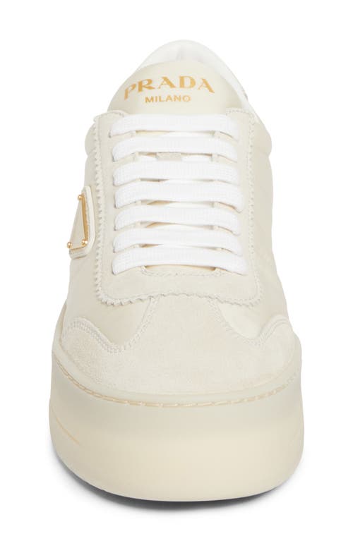 Prada Flatform Downtown Logo Platform Sneaker In Multi
