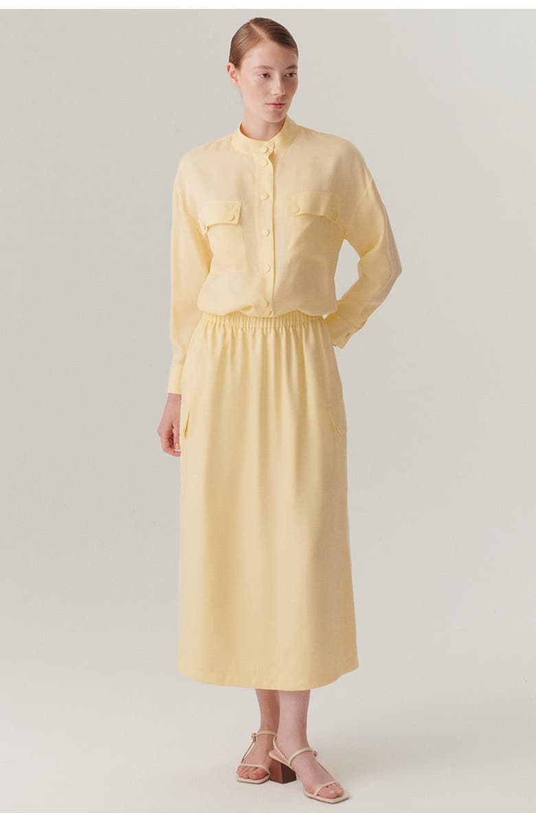 Exquise Saylor Midi Skirt, Alternate, color, Yellow