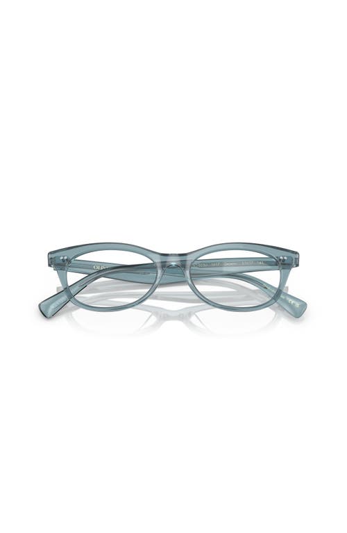 Oliver Peoples 51mm Square Optical Glasses In Green