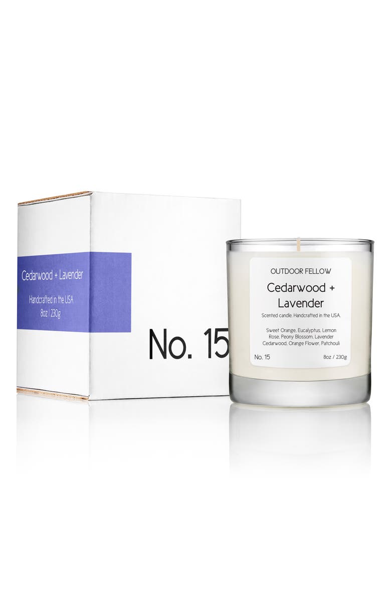 Outdoor Fellow No. 15 Cedarwood + Lavender Scented Candle, Alternate, color,