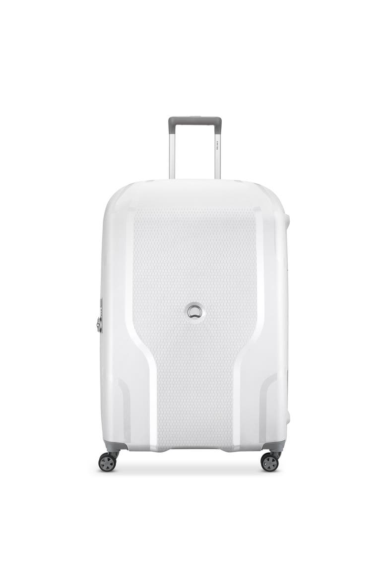 Clavel Hardside Expandable (19"/30") 2 Piece Spinner Luggage Set, Alternate, color, White