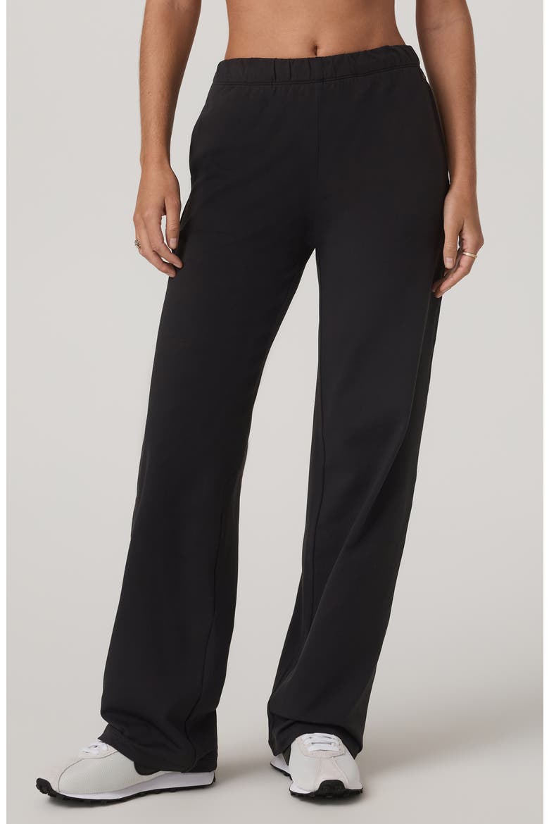 Halo Modern Straight Leg Sweatpants, Main, color, SOLID BLACK