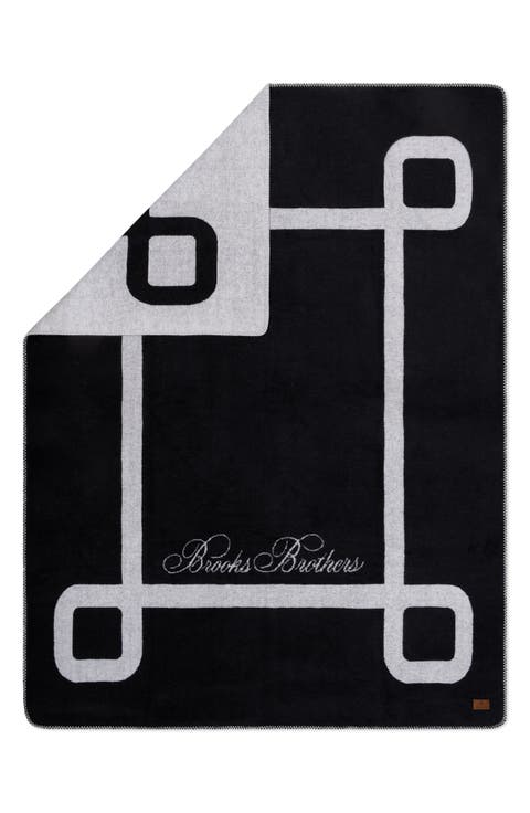 Geo Border Throw Blanket