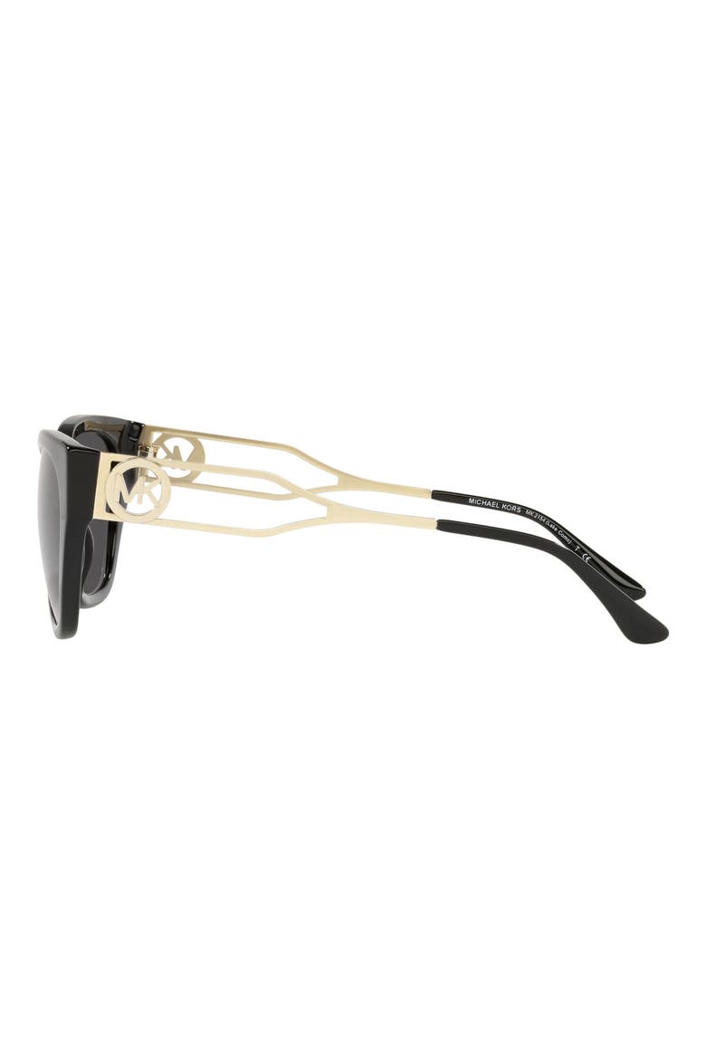 Lake Como 54mm Cat Eye Sunglasses, Alternate, color, BLACK