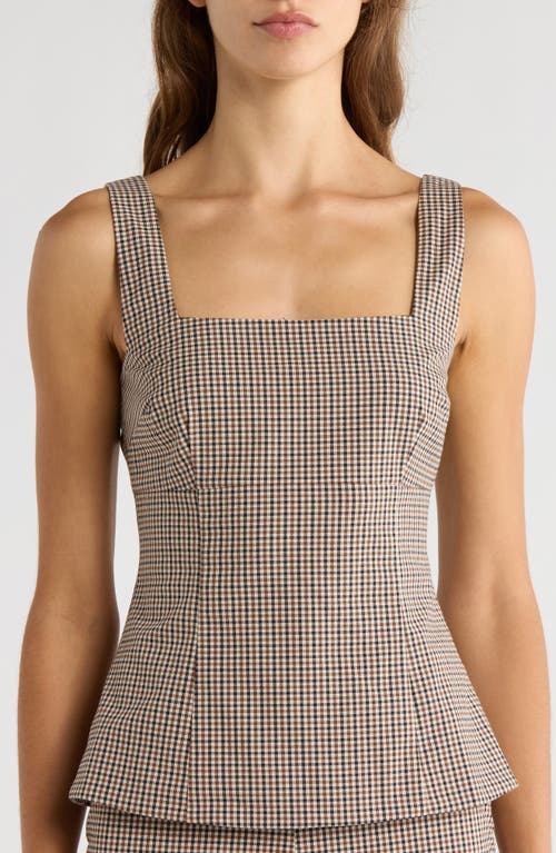 Wayf X Sara Walker Carolyn Plaid Sleeveless Top In Gray
