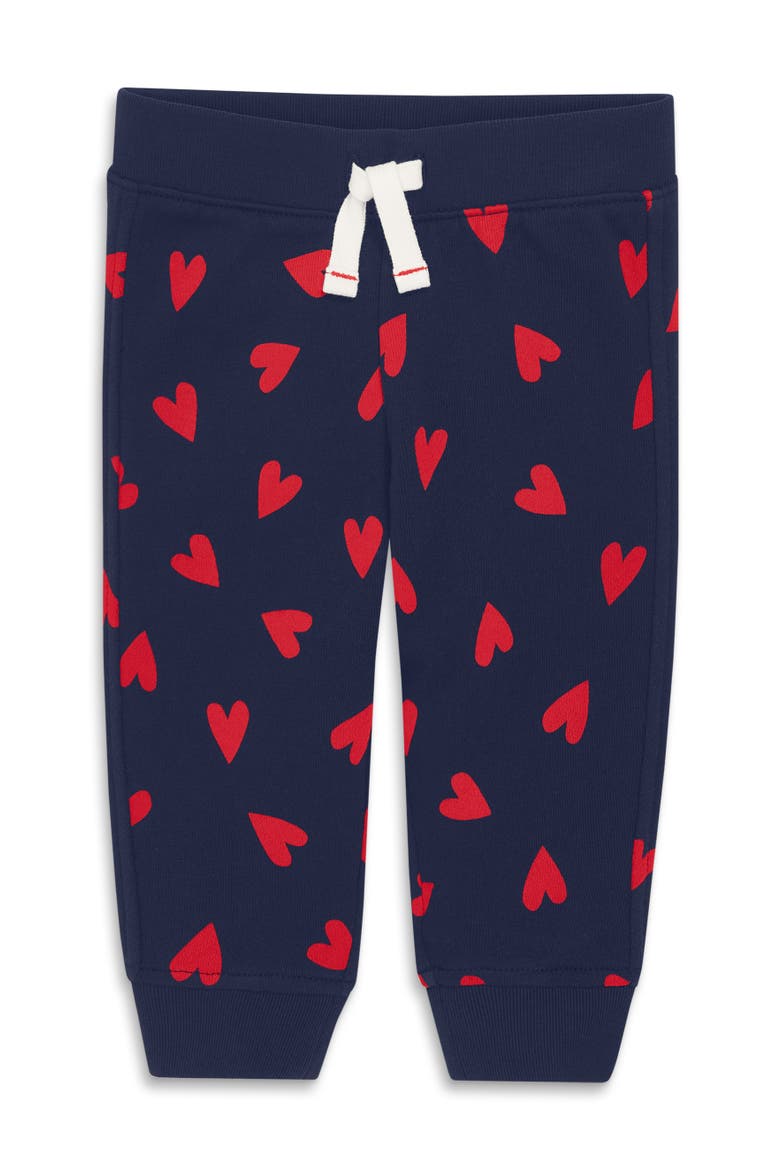Baby Sweatpant In Confetti Hearts, Main, color, Navy Mini Lollipop Hearts