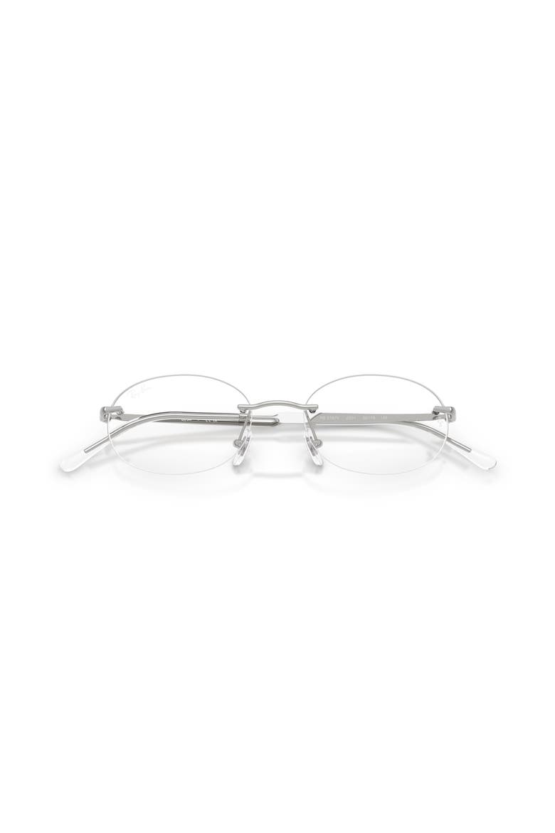 52mm Oval optical glasses, Alternate, color, Silver