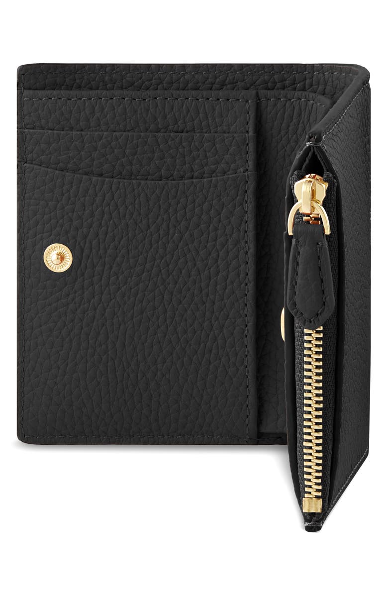 MAISON de SABRÉ Small Leather Bifold Wallet, Alternate, color, Black Caviar